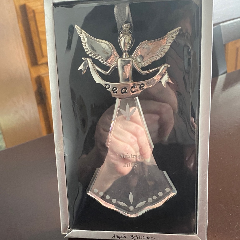 Silver Angel Christmas Ornament 2009
